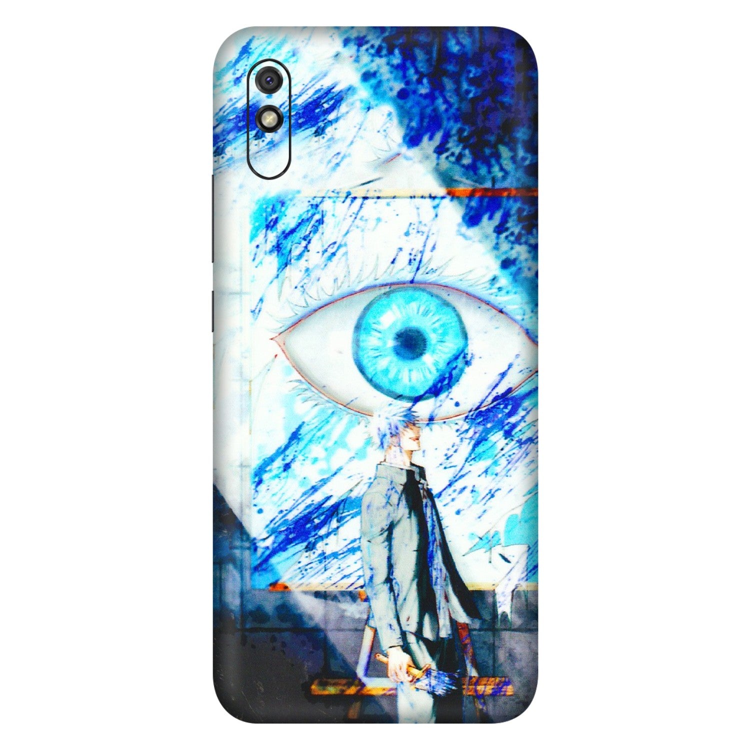 Xiaomi Redmi Phone Skins (All Models) - Anime Sea Blue Eye - 3D Embossed Finish (L-318) Redmi 9i