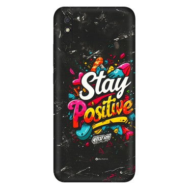 Xiaomi Redmi Phone Skins (All Models) - Stay Positive Black - 3D Embossed Finish (L-31) Redmi 9i