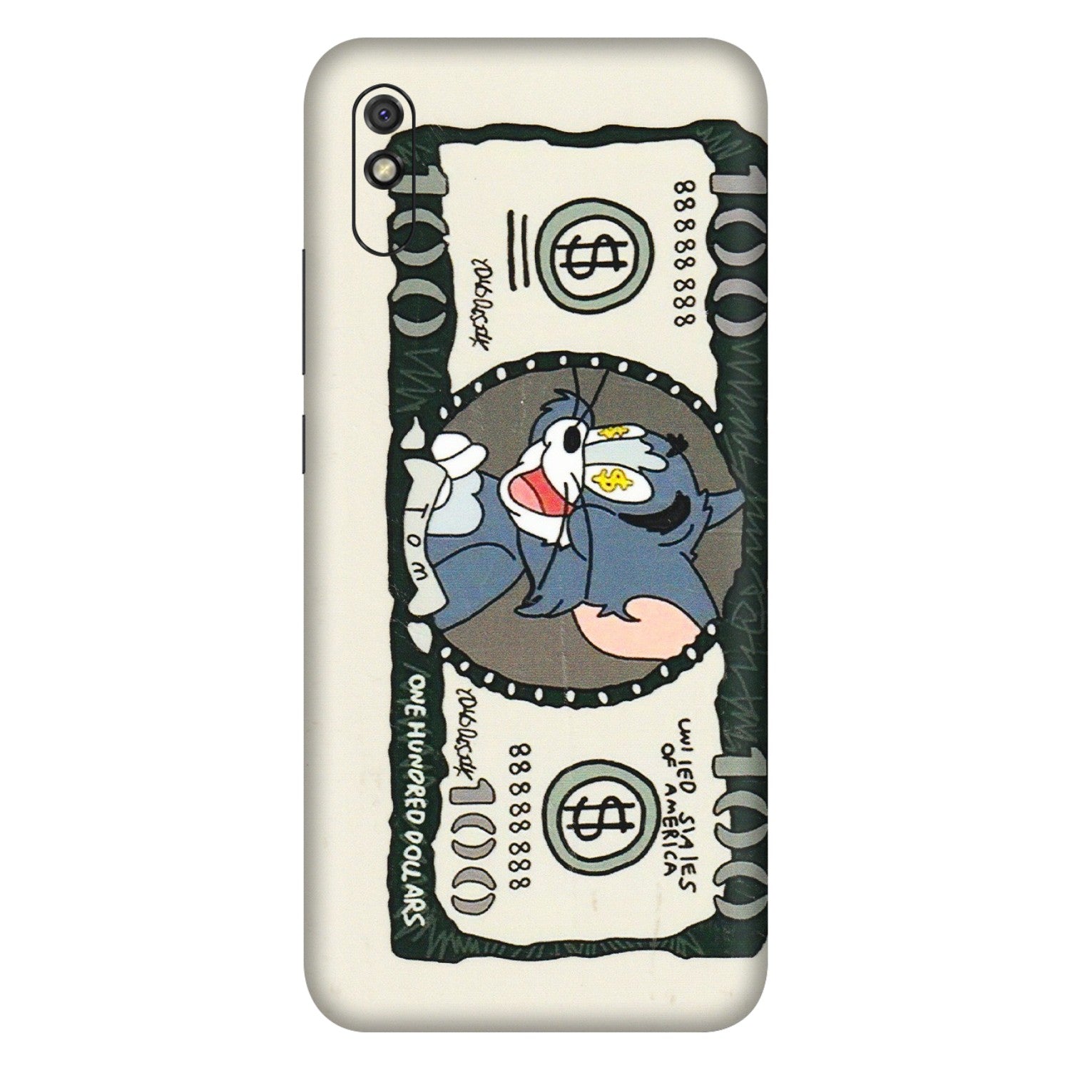 Xiaomi Redmi Phone Skins (All Models) - Tom Hundred Dollar - 3D Embossed Finish (L-324) Redmi 9i