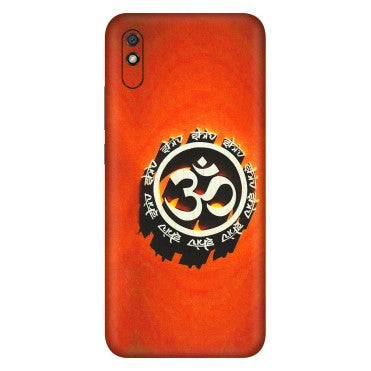 Xiaomi Redmi Phone Skins (All Models) - Aum Shiv Orange - 3D Embossed Finish (L-32) Redmi 9i