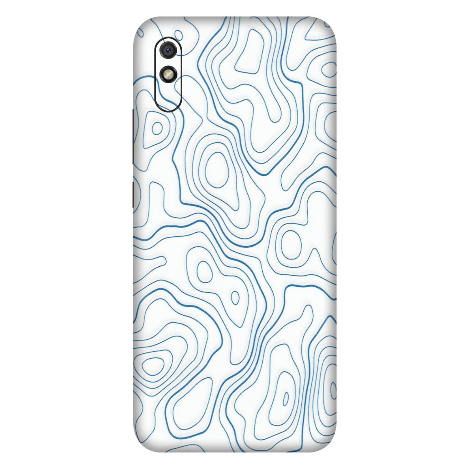 Xiaomi Redmi Phone Skins (All Models) - Blue And White Swirls - Matte Finish (M-139) Redmi 9i