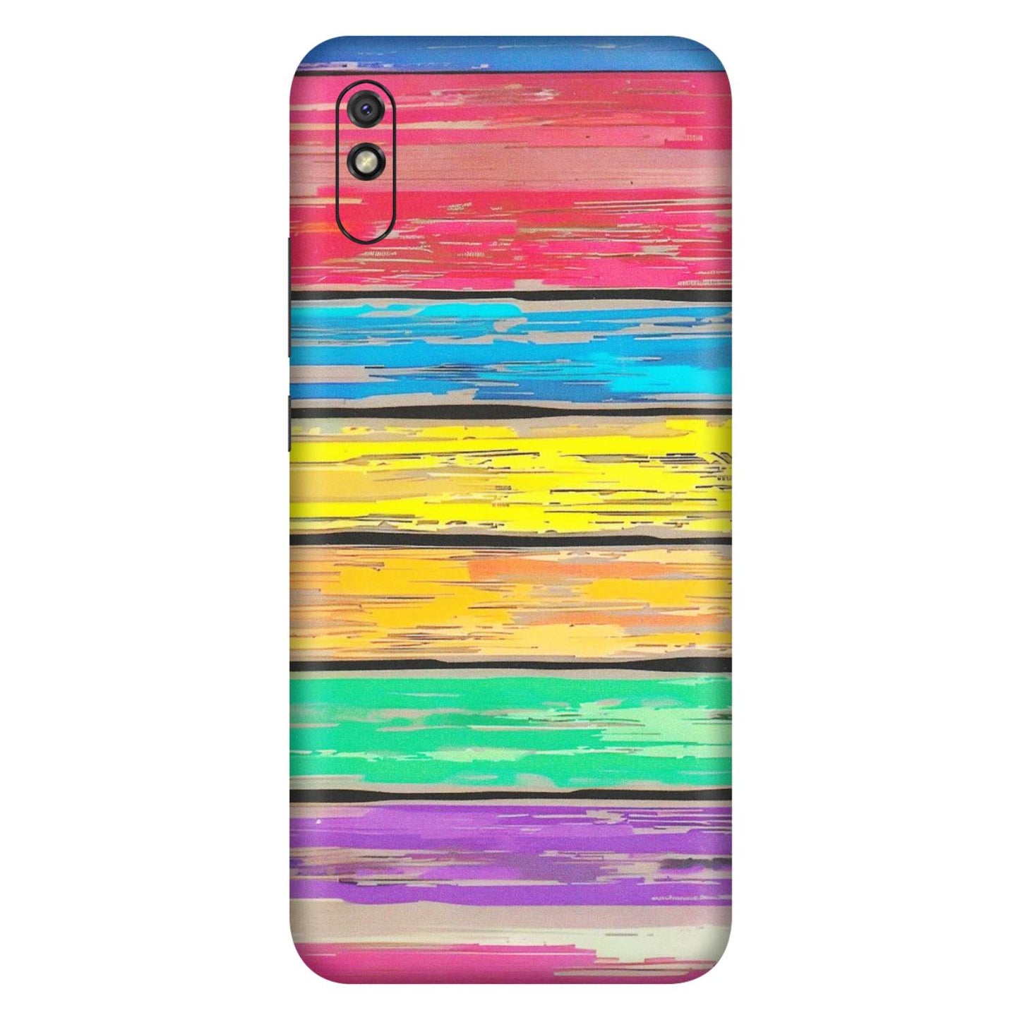 Xiaomi Redmi Phone Skins (All Models) - Multi Colour Wooden Wall - Matte Finish (M-96) Redmi 9i