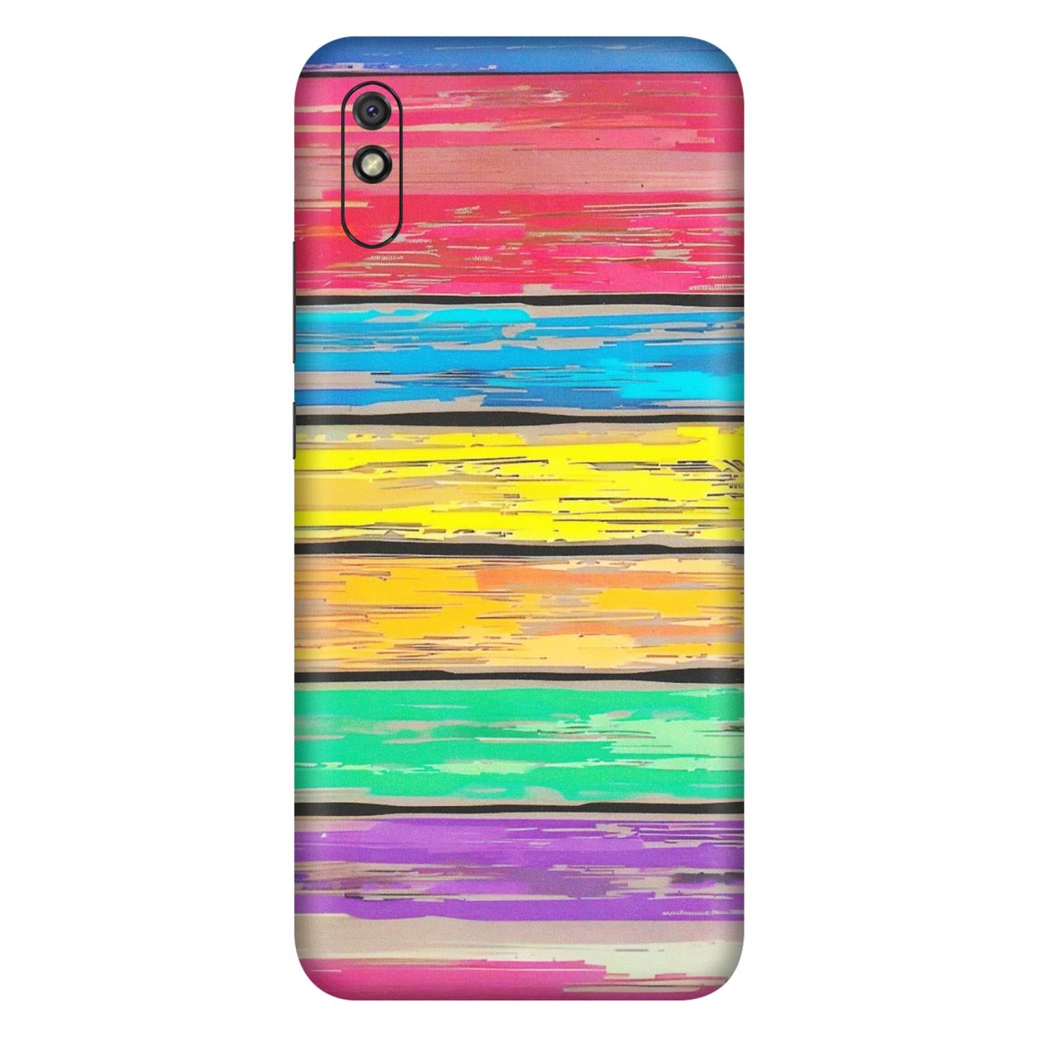 Xiaomi Redmi Phone Skins (All Models) - Multi Colour Wooden Wall - Matte Finish (M-96) Redmi 9i