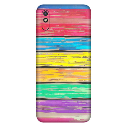 Xiaomi Redmi Phone Skins (All Models) - Multi Colour Wooden Wall - Matte Finish (M-96) Redmi 9i