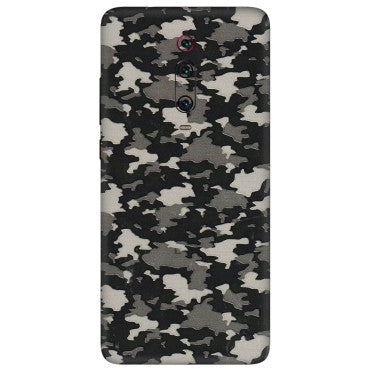 Xiaomi Redmi Phone Skins (All Models) - Black/Grey Camoflaunge - 3D Embossed Finish (L-142) Redmi K20 Pro