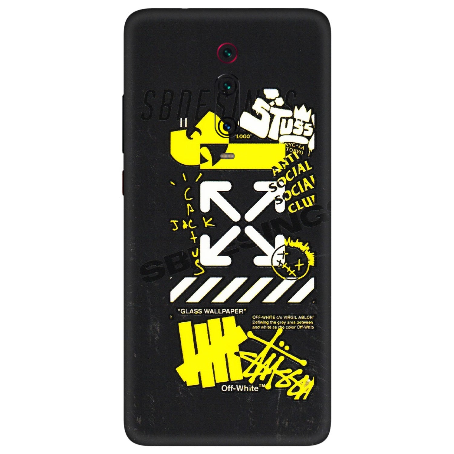 Xiaomi Redmi Phone Skins (All Models) - Anti Social Graffiti - 3D Embossed Finish (L-198) Redmi K20 Pro