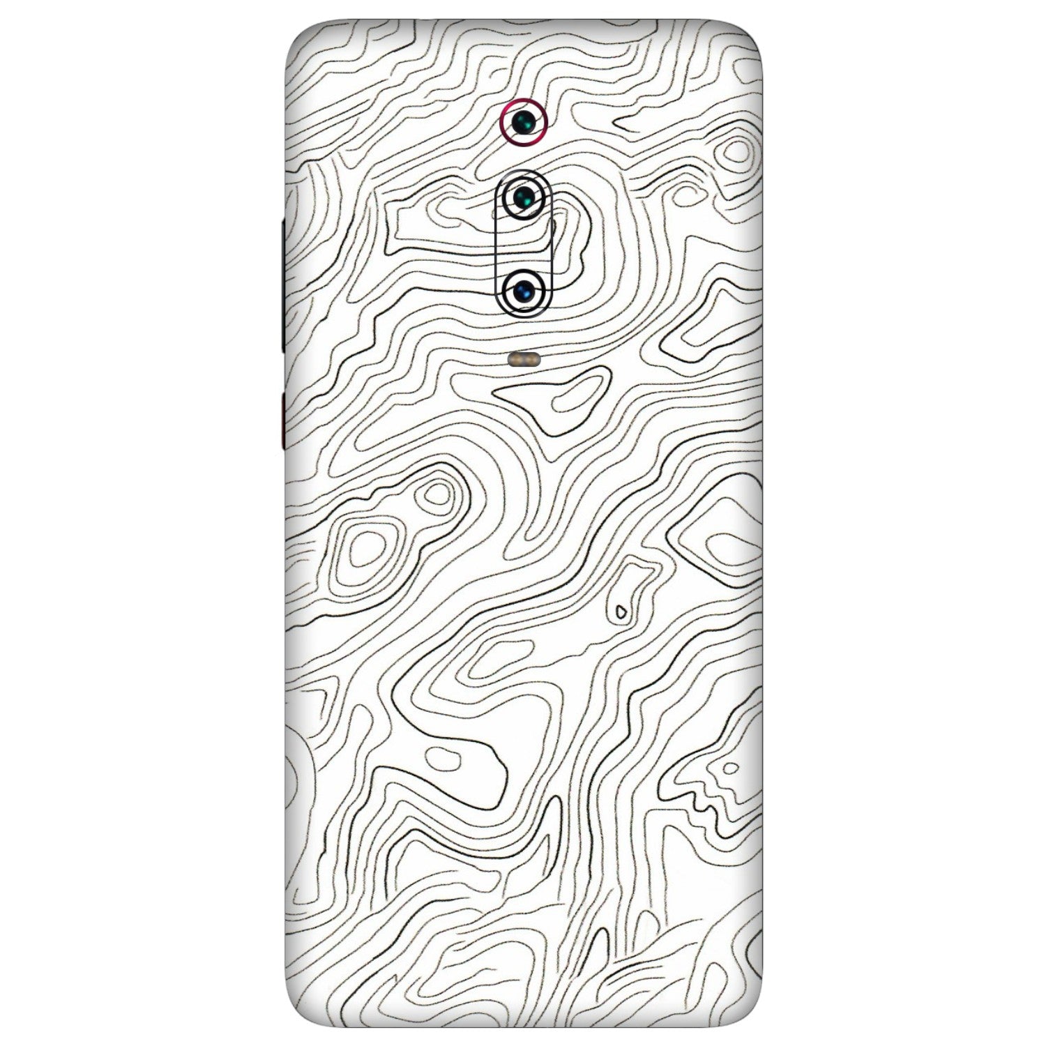 Xiaomi Redmi Phone Skins (All Models) - White Black Swirls - 3D Embossed Finish (L-219) Redmi K20 Pro