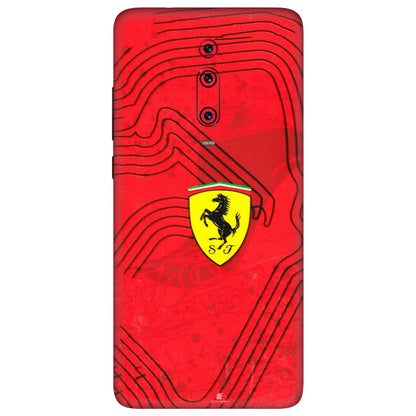 Xiaomi Redmi Phone Skins (All Models) - Red Ferrari Logo Stylish - 3D Embossed Finish (L-238) Redmi K20 Pro