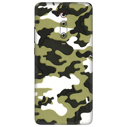 Xiaomi Redmi Phone Skins (All Models) - Camouflages White And Green - 3D Embossed Finish (L-243) Redmi K20 Pro