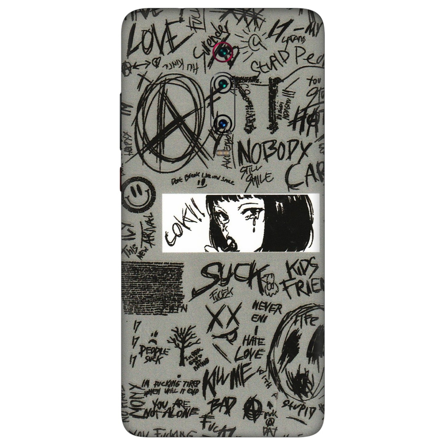 Xiaomi Redmi Phone Skins (All Models) - Never Have Love Anime - 3D Embossed Finish (L-260) Redmi K20 Pro