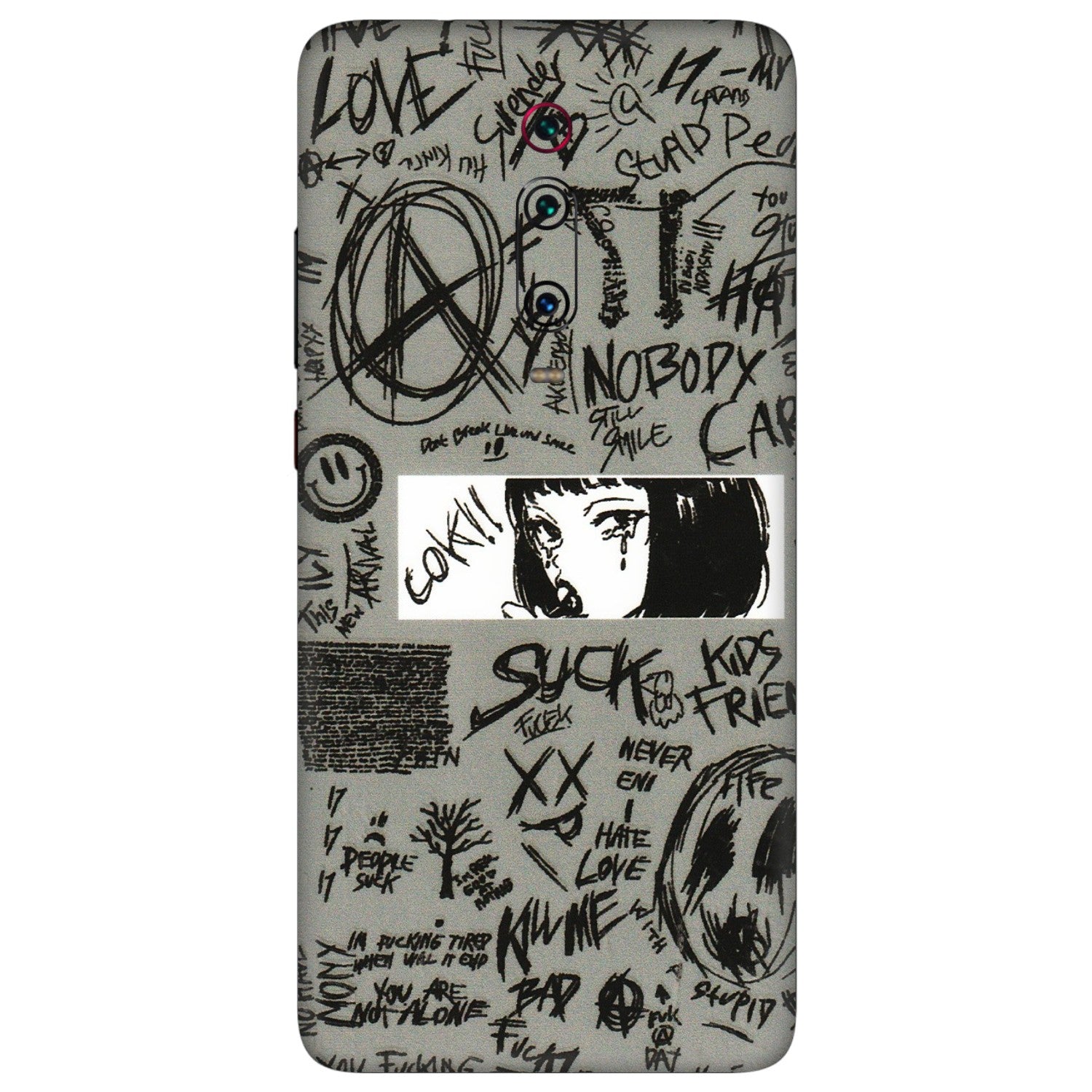 Xiaomi Redmi Phone Skins (All Models) - Never Have Love Anime - 3D Embossed Finish (L-260) Redmi K20 Pro