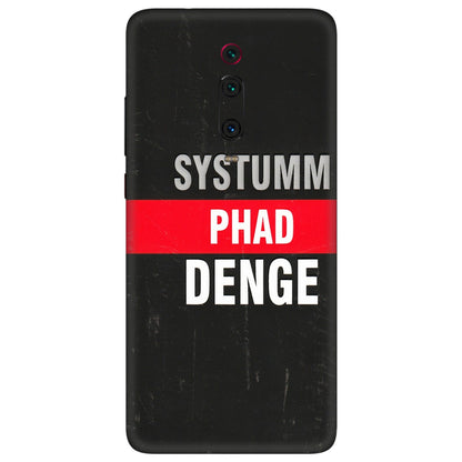 Xiaomi Redmi Phone Skins (All Models) - Systumm Phad Denge - 3D Embossed Finish (L-278) Redmi K20 Pro