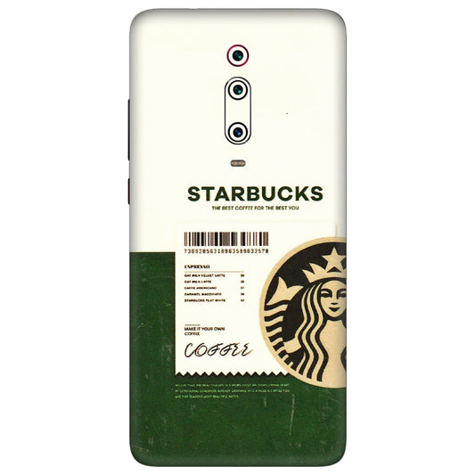 Xiaomi Redmi Phone Skins (All Models) - Starbucks Barcode - 3D Embossed Finish (L-308) Redmi K20 Pro