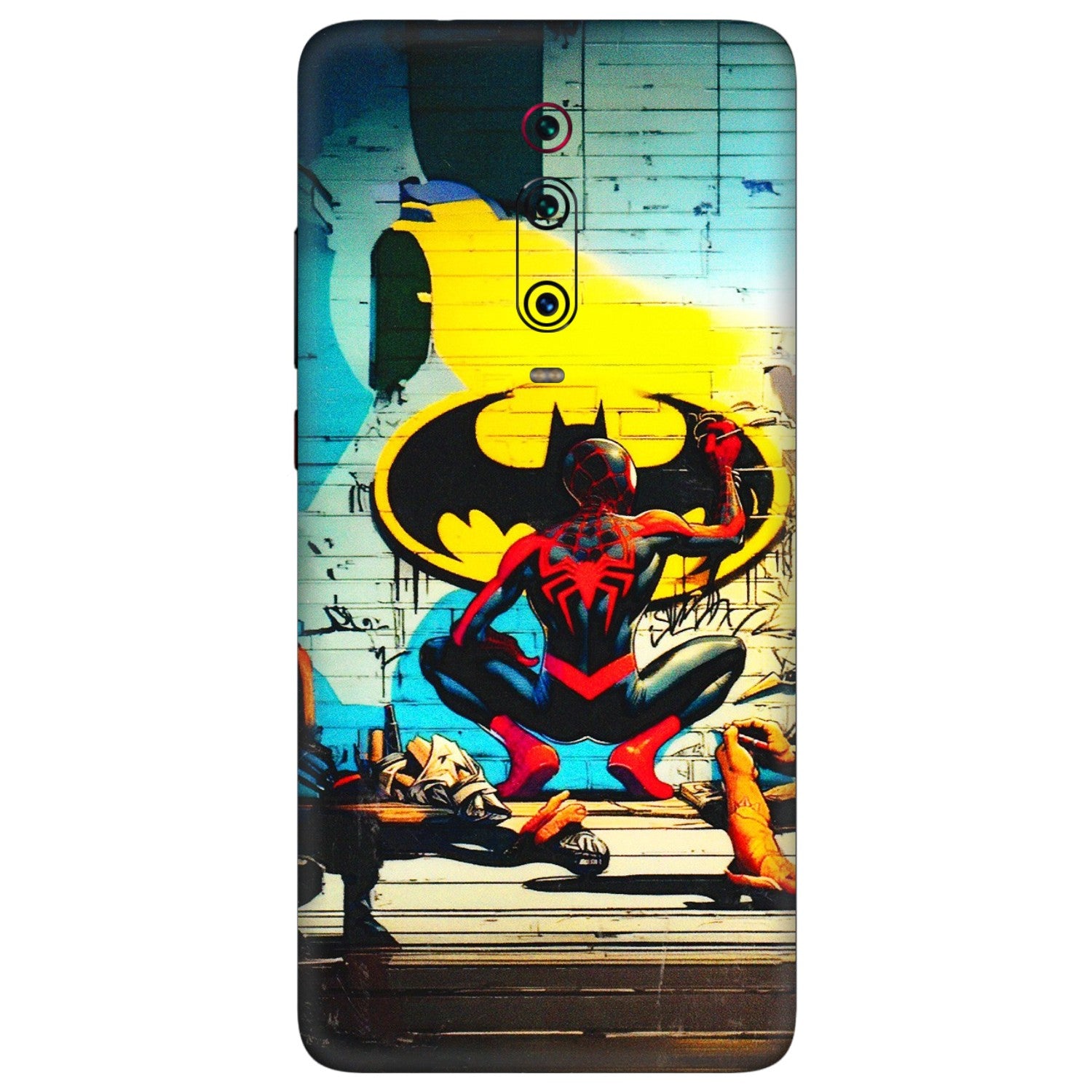 Xiaomi Redmi Phone Skins (All Models) - New Spiderman Bat Logo - 3D Embossed Finish (L-309) Redmi K20 Pro