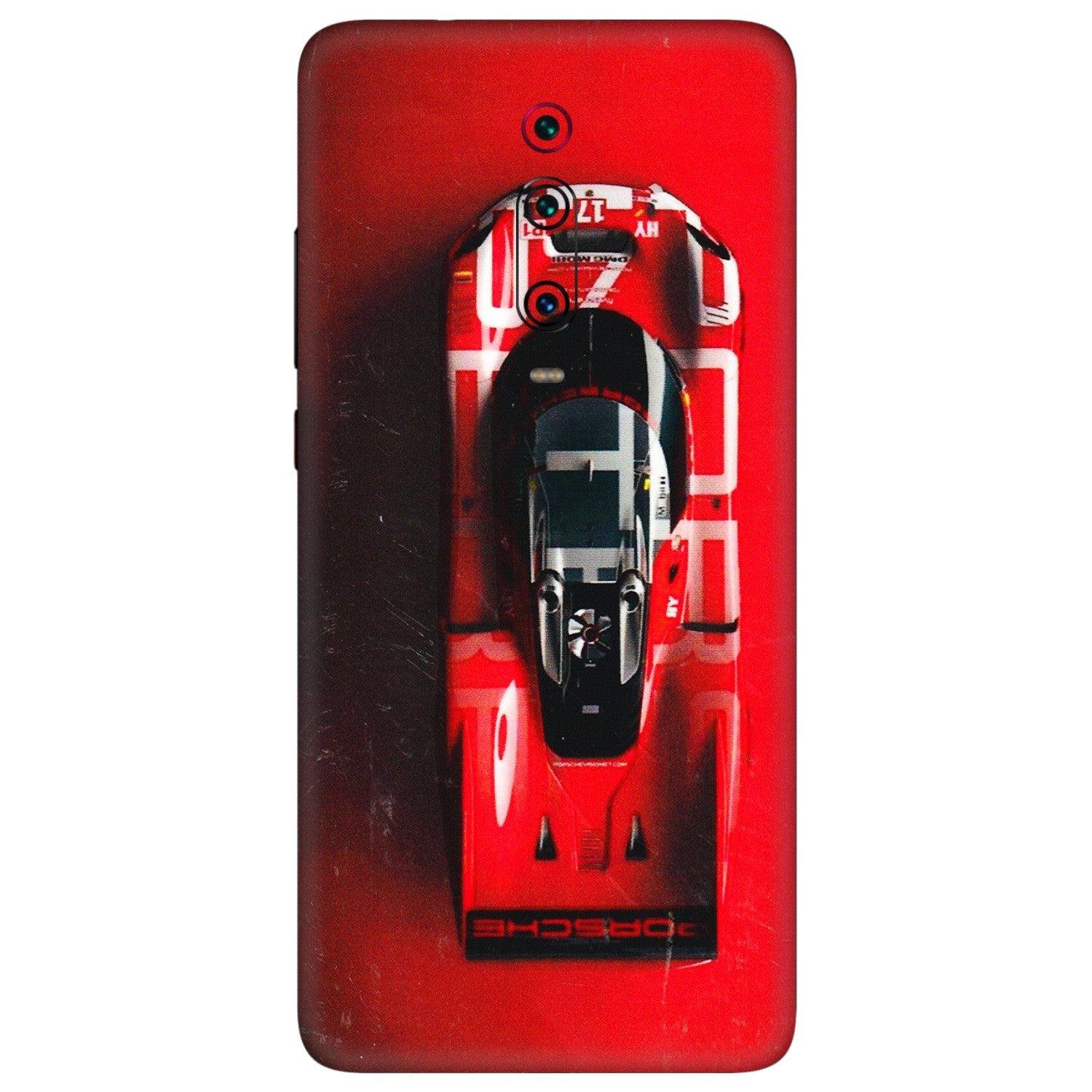 Xiaomi Redmi Phone Skins (All Models) - Red Porsche Car Logo - 3D Embossed Finish (L-315) Redmi K20 Pro