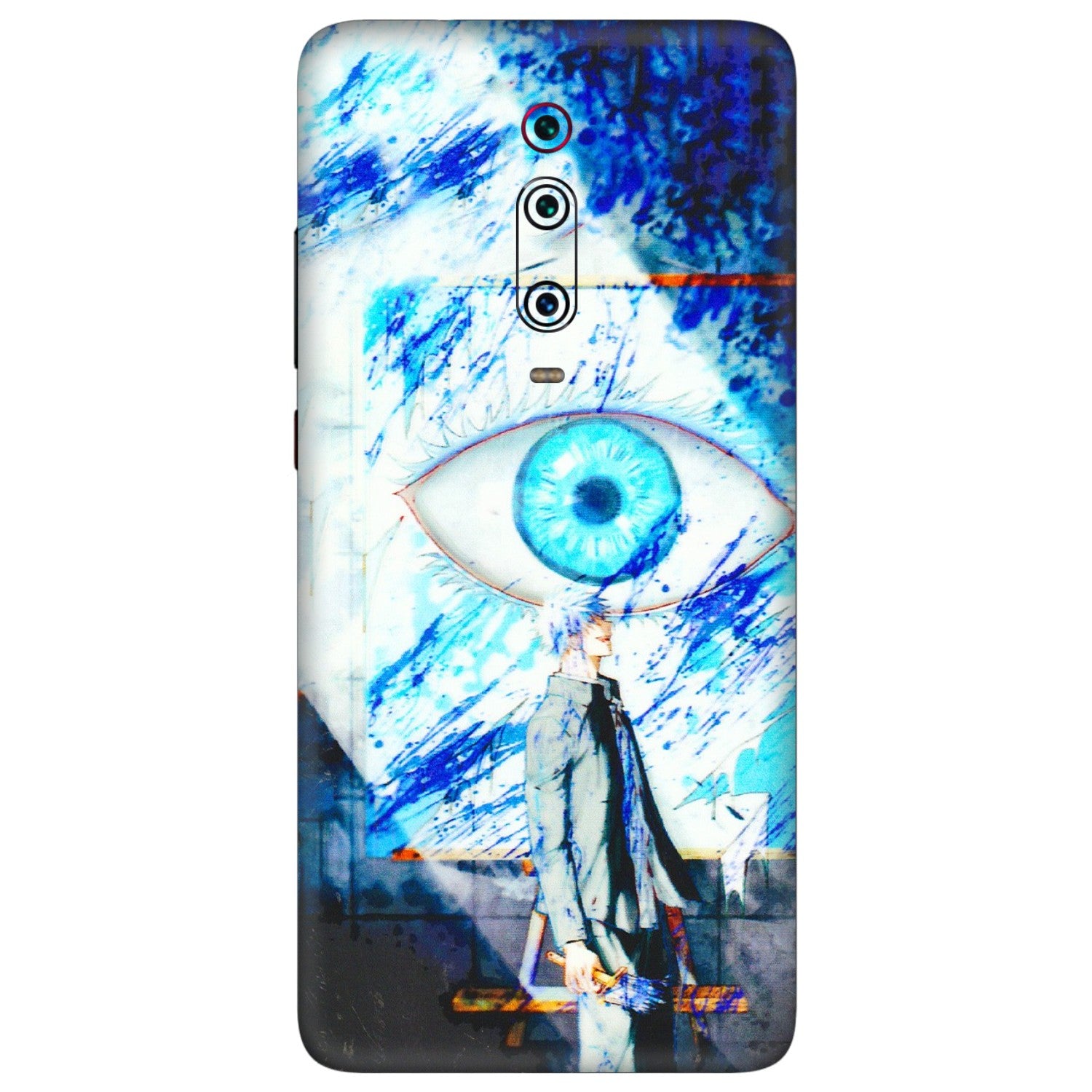 Xiaomi Redmi Phone Skins (All Models) - Anime Sea Blue Eye - 3D Embossed Finish (L-318) Redmi K20 Pro