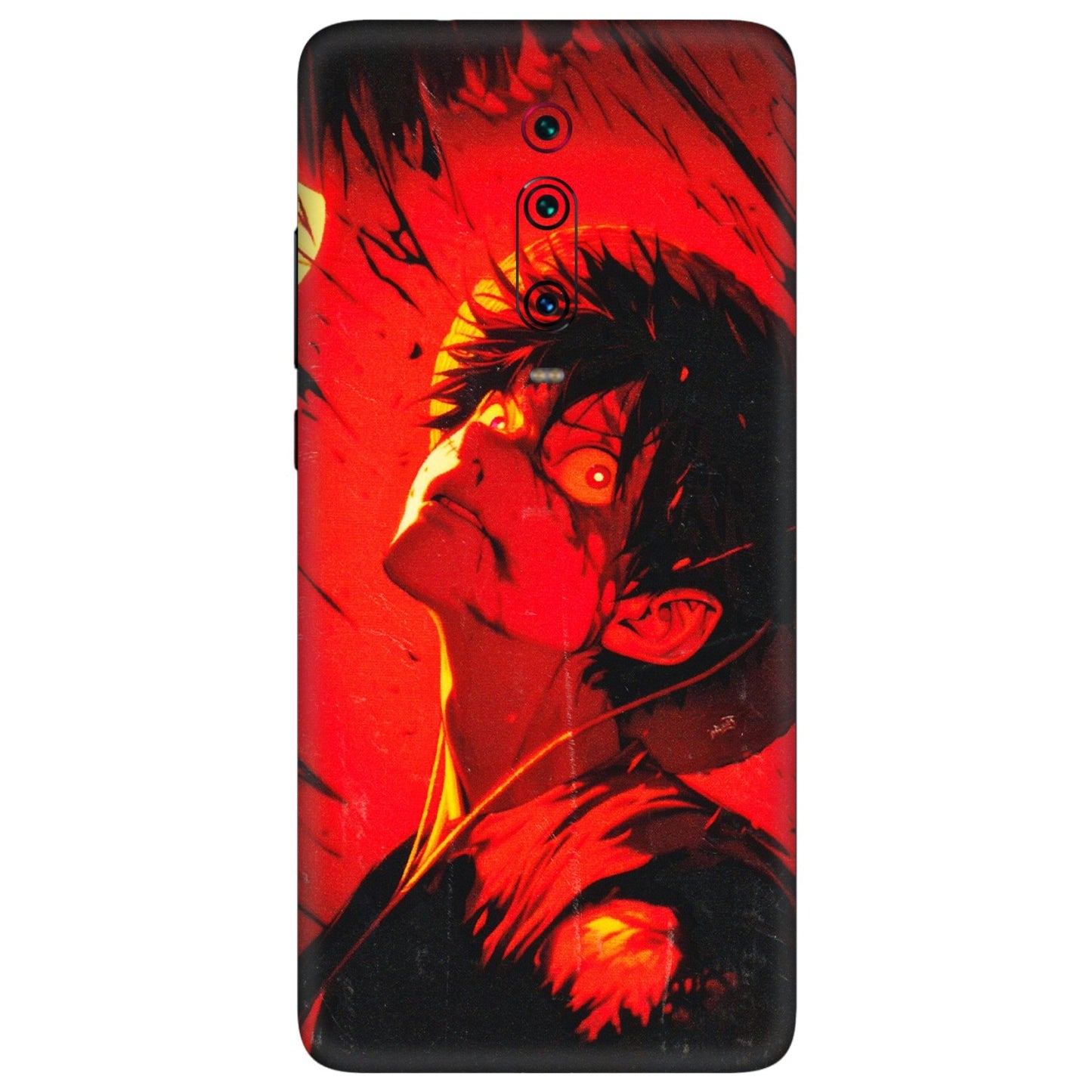 Xiaomi Redmi Phone Skins (All Models) - D.Luffy Power Up One Piece Anime - 3D Embossed Finish (L-326) Redmi K20 Pro