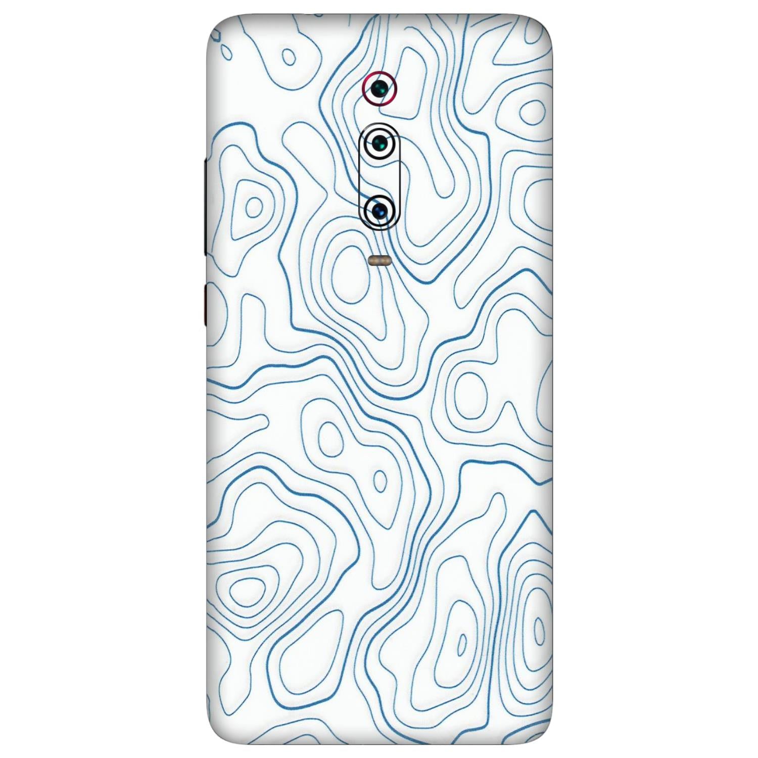 Xiaomi Redmi Phone Skins (All Models) - Blue And White Swirls - Matte Finish (M-139) Redmi K20 Pro