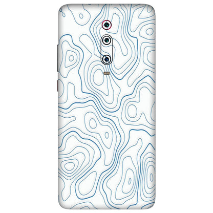 Xiaomi Redmi Phone Skins (All Models) - Blue And White Swirls - Matte Finish (M-139) Redmi K20 Pro