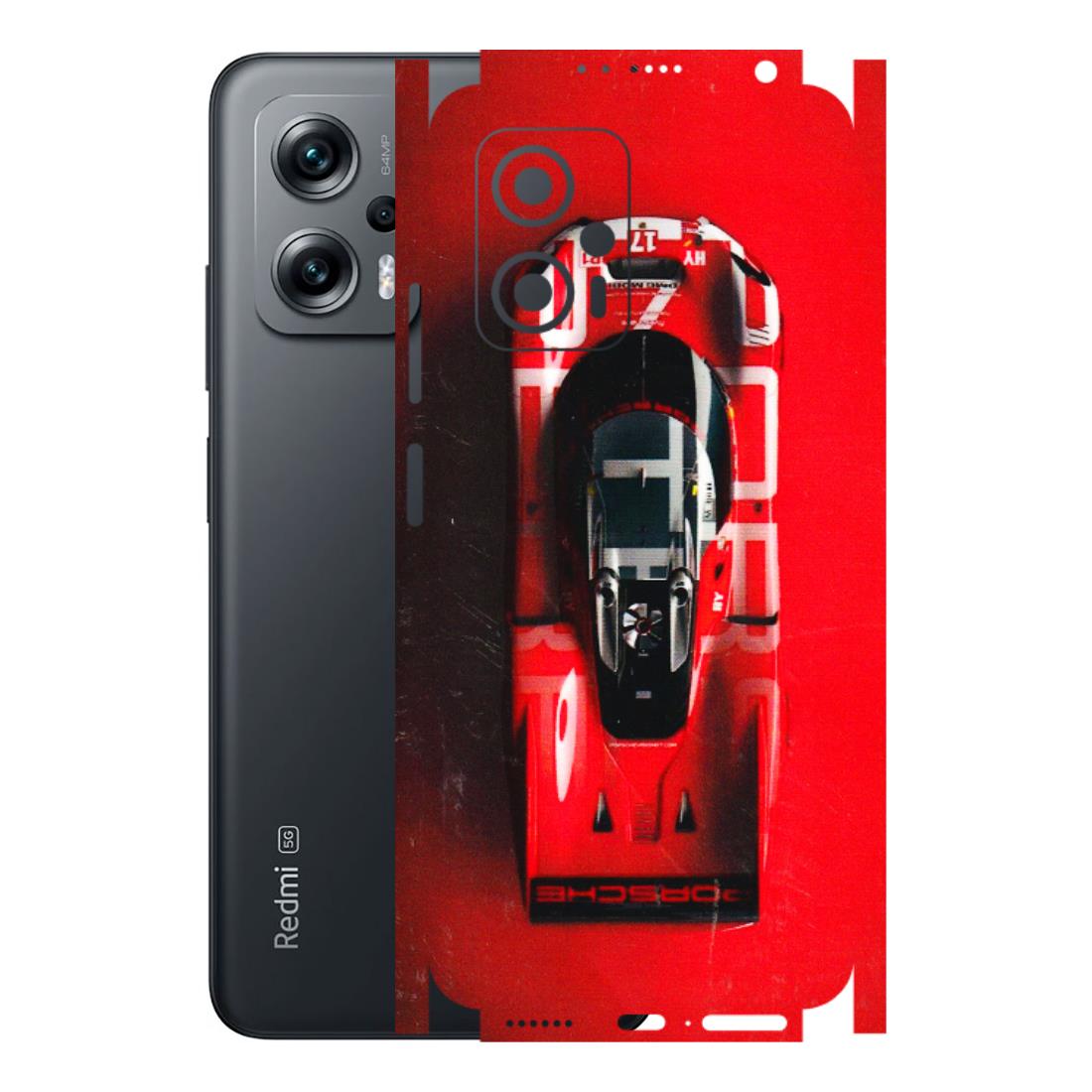 Xiaomi Redmi Phone Skins (All Models) - Red Porsche Car Logo - 3D Embossed Finish (L-315) Redmi K50i 5G