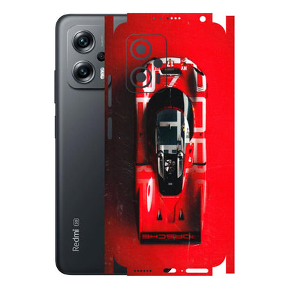 Xiaomi Redmi Phone Skins (All Models) - Red Porsche Car Logo - 3D Embossed Finish (L-315) Redmi K50i 5G