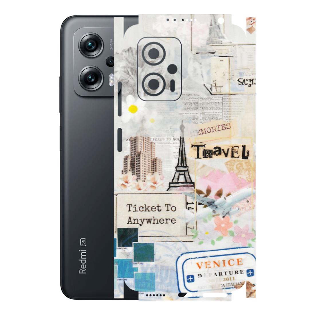 Xiaomi Redmi Phone Skins (All Models) - Travel Memories - Transparent Finish (T-09) Redmi K50i 5G