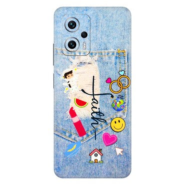 Xiaomi Redmi Phone Skins (All Models) - Denim Jeans Pocket - 3D Embossed Finish (L-134) Redmi K50i 5G