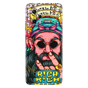 Xiaomi Redmi Phone Skins (All Models) - Battle King Dude Face - 3D Embossed Finish (L-178) Redmi K50i 5G