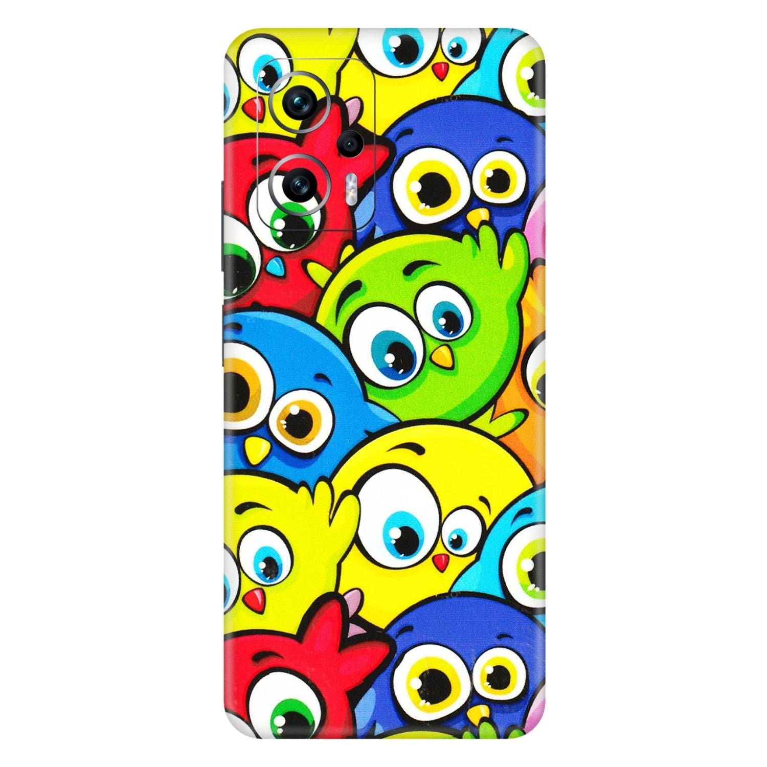 Xiaomi Redmi Phone Skins (All Models) - Cute Fluffy Birds - 3D Embossed Finish (L-213) Redmi K50i 5G