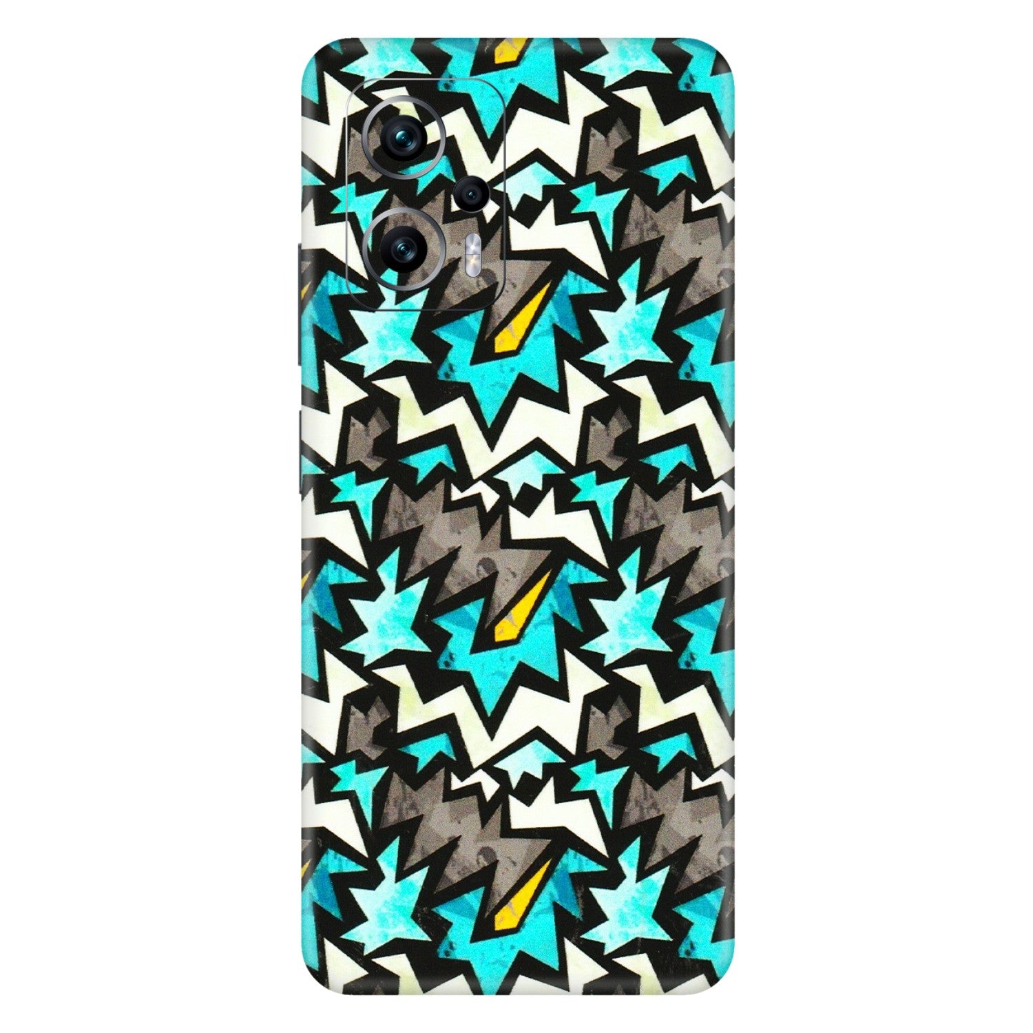 Xiaomi Redmi Phone Skins (All Models) - Funky Zig Zag - 3D Embossed Finish (L-223) Redmi K50i 5G