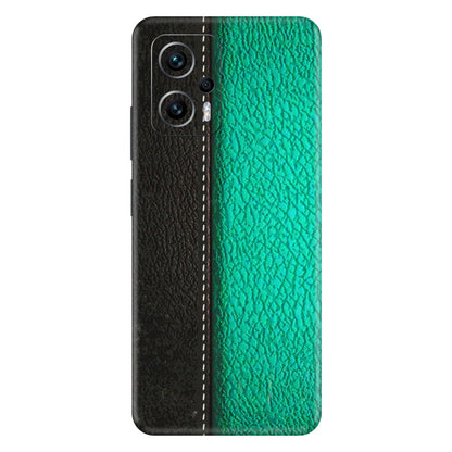 Xiaomi Redmi Phone Skins (All Models) - Black Green Dual  Leather Stich - 3D Embossed Finish (L-233) Redmi K50i 5G