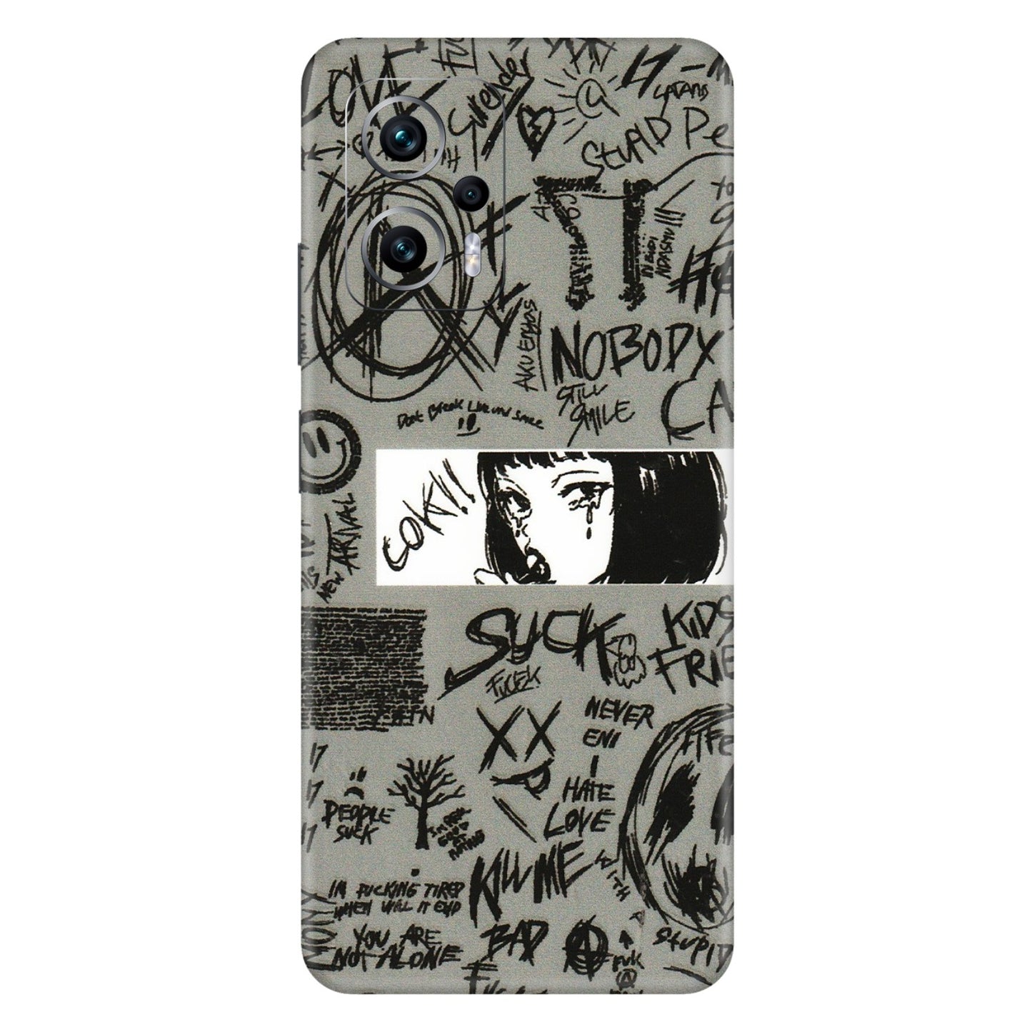 Xiaomi Redmi Phone Skins (All Models) - Never Have Love Anime - 3D Embossed Finish (L-260) Redmi K50i 5G