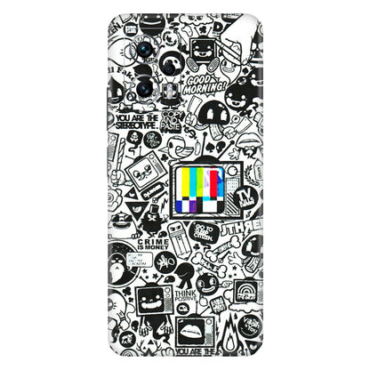 Xiaomi Redmi Phone Skins (All Models) - Doodles Positive Art - 3D Embossed Finish (L-263) Redmi K50i 5G
