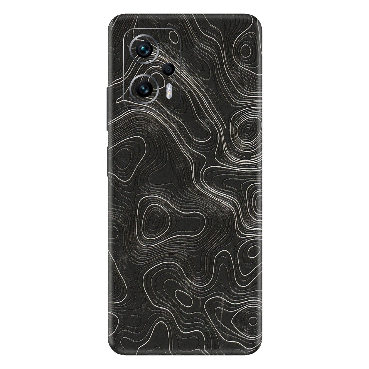 Xiaomi Redmi Phone Skins (All Models) - Abstract White Line Map - 3D Embossed Finish (L-269) Redmi K50i 5G