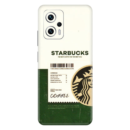 Xiaomi Redmi Phone Skins (All Models) - Starbucks Barcode - 3D Embossed Finish (L-308) Redmi K50i 5G