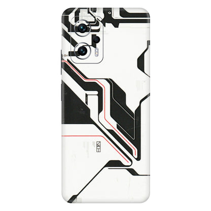 Xiaomi Redmi Phone Skins (All Models) - White Techy Logo - 3D Embossed Finish (L-312) Redmi K50i 5G