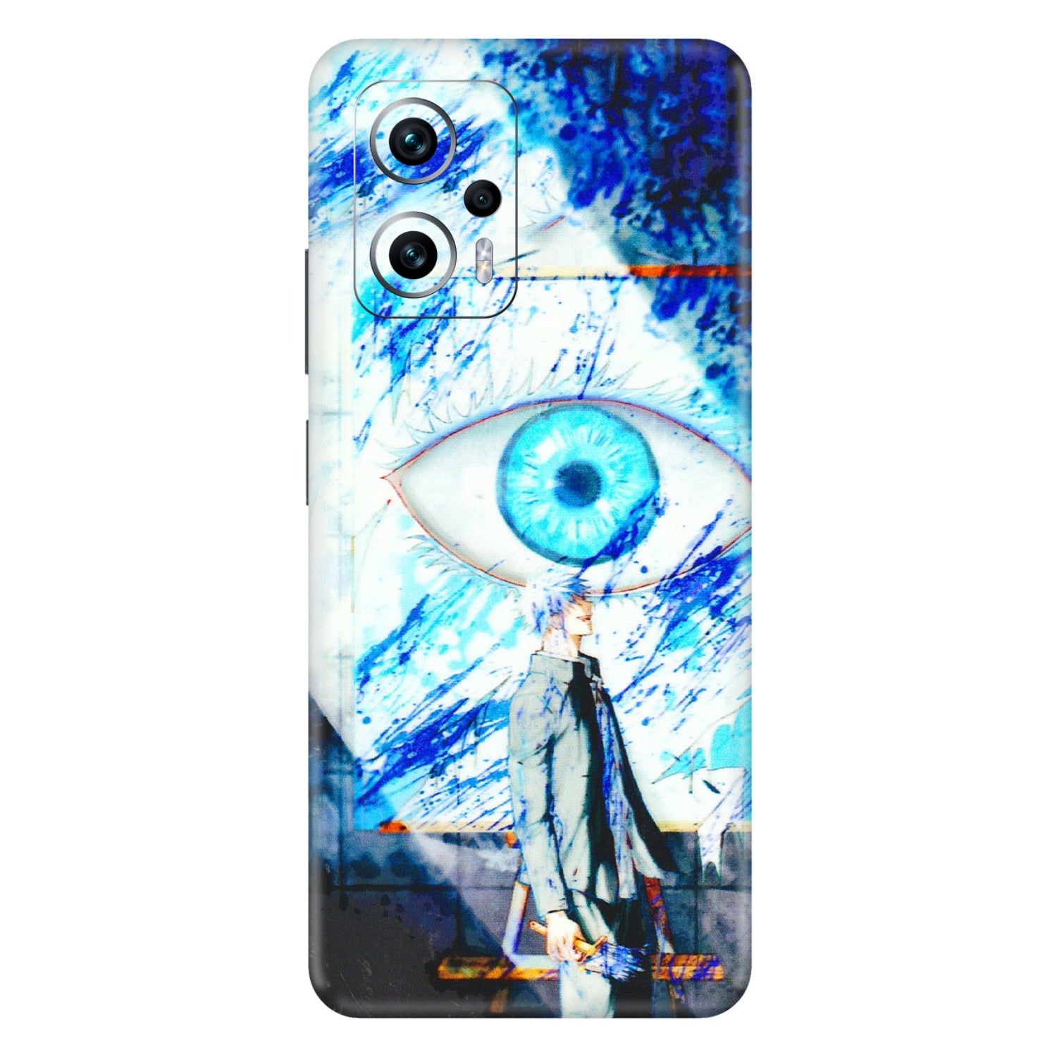 Xiaomi Redmi Phone Skins (All Models) - Anime Sea Blue Eye - 3D Embossed Finish (L-318) Redmi K50i 5G