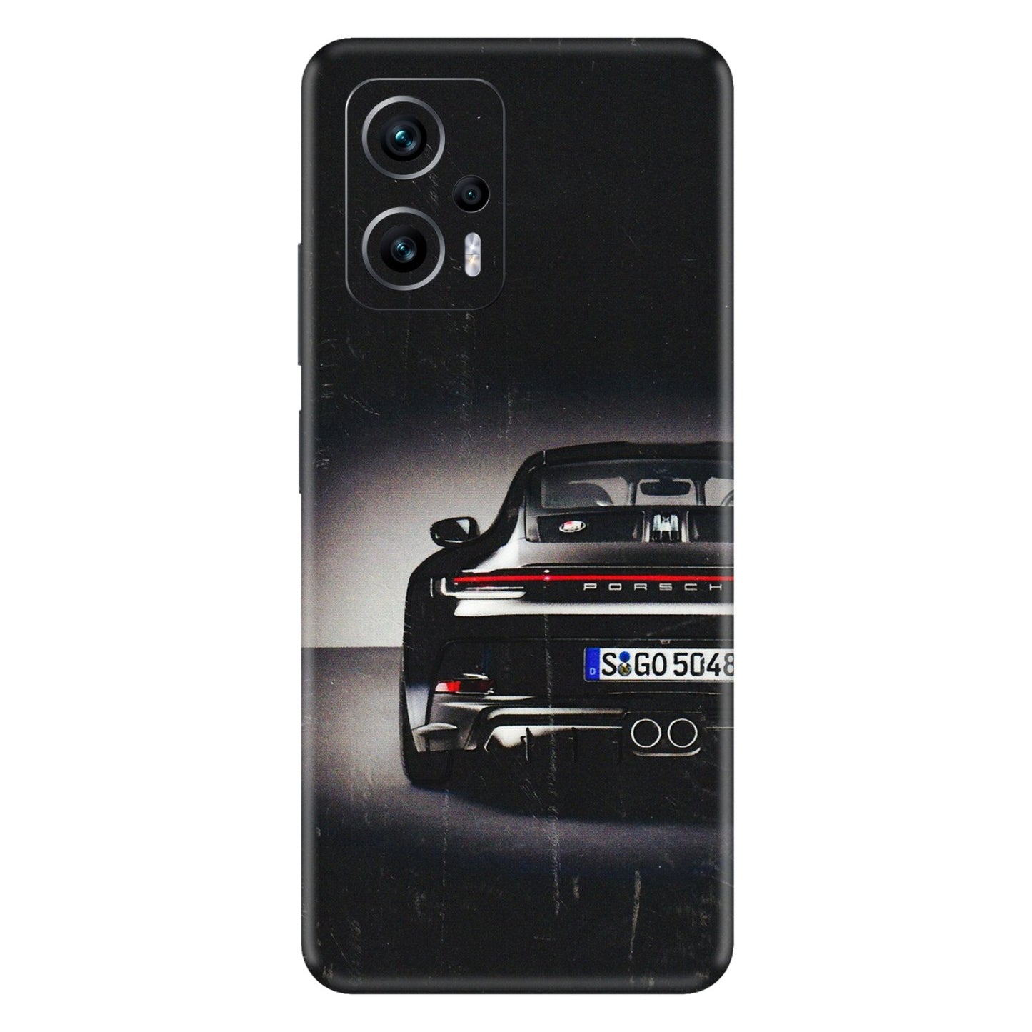 Xiaomi Redmi Phone Skins (All Models) - New Black Porsche GT3 - 3D Embossed Finish (L-327) Redmi K50i 5G