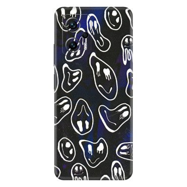 Xiaomi Redmi Phone Skins (All Models) - Distorted Smileys - 3D Embossed Finish (L-92) Redmi K50i 5G