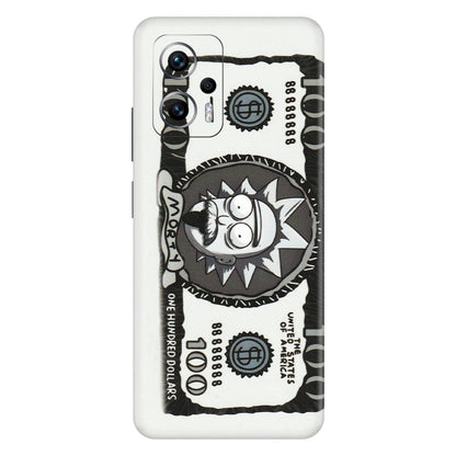 Xiaomi Redmi Phone Skins (All Models) - Rick And Morty Hundred Dollar Anime - Matte Finish (M-161) Redmi K50i 5G