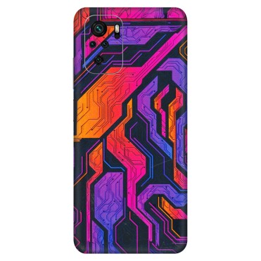 Xiaomi Redmi Phone Skins (All Models) - Tech Circuits Futuristic - 3D Embossed Finish (L-07) Redmi Note 10S