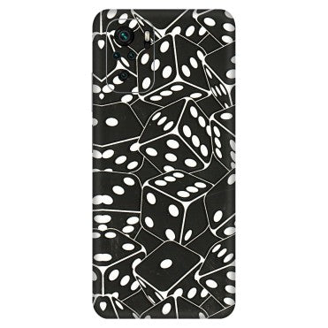 Xiaomi Redmi Phone Skins (All Models) - Big Black Dices - 3D Embossed Finish (L-106) Redmi Note 10S