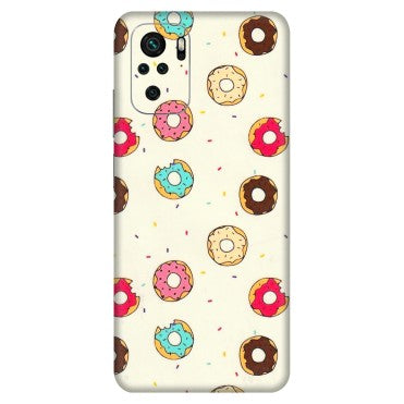 Xiaomi Redmi Phone Skins (All Models) - Mini Donuts Doodle Art - 3D Embossed Finish (L-122) Redmi Note 10S
