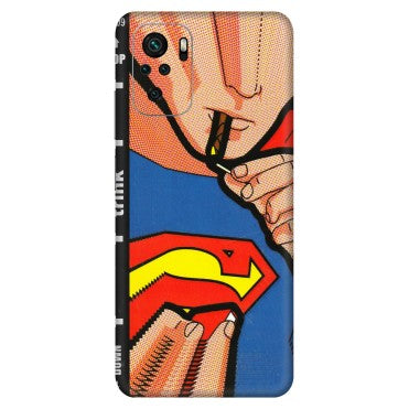 Xiaomi Redmi Phone Skins (All Models) - Superman Sutta - 3D Embossed Finish (L-130) Redmi Note 10S