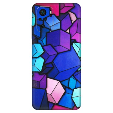 Xiaomi Redmi Phone Skins (All Models) - Cube Doodle - 3D Embossed Finish (L-141) Redmi Note 10S