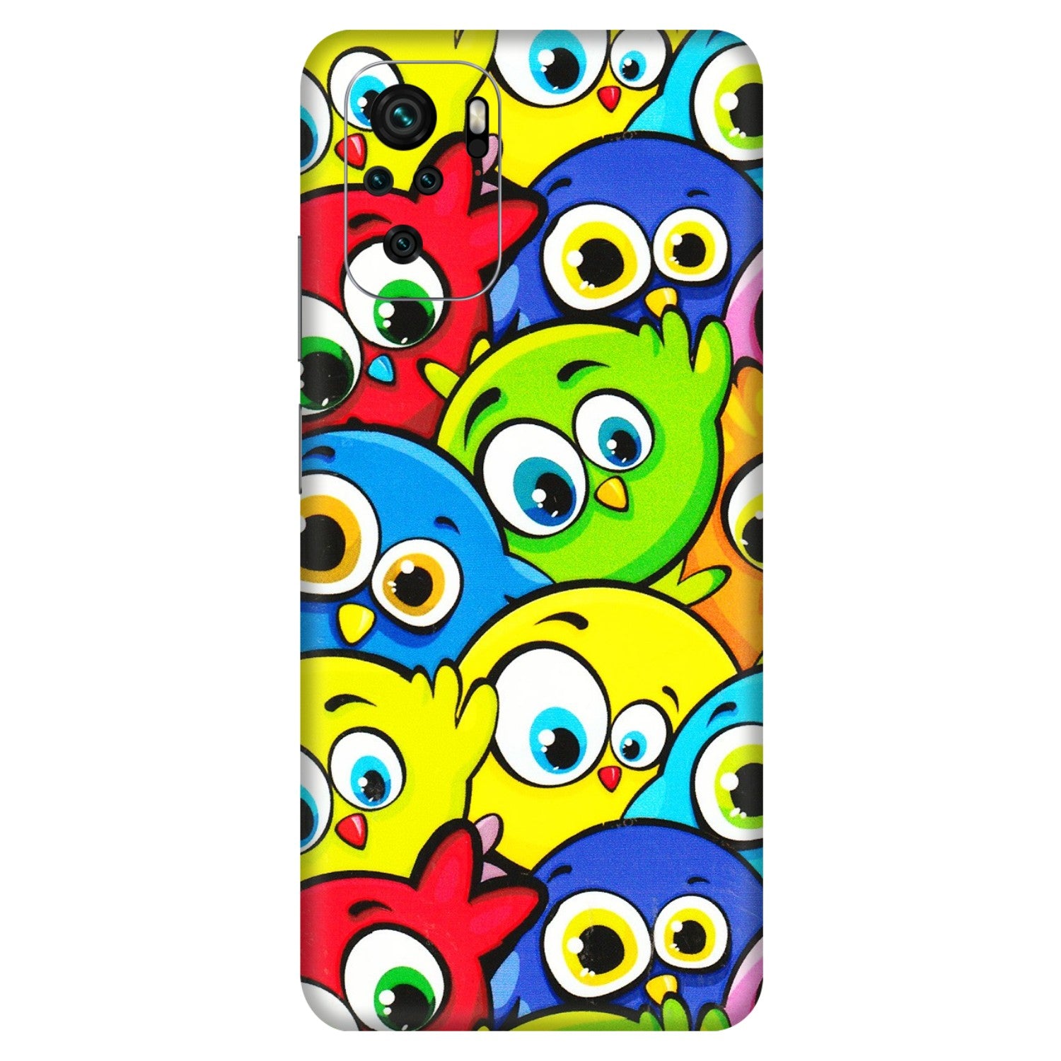 Xiaomi Redmi Phone Skins (All Models) - Cute Fluffy Birds - 3D Embossed Finish (L-213) Redmi Note 10S