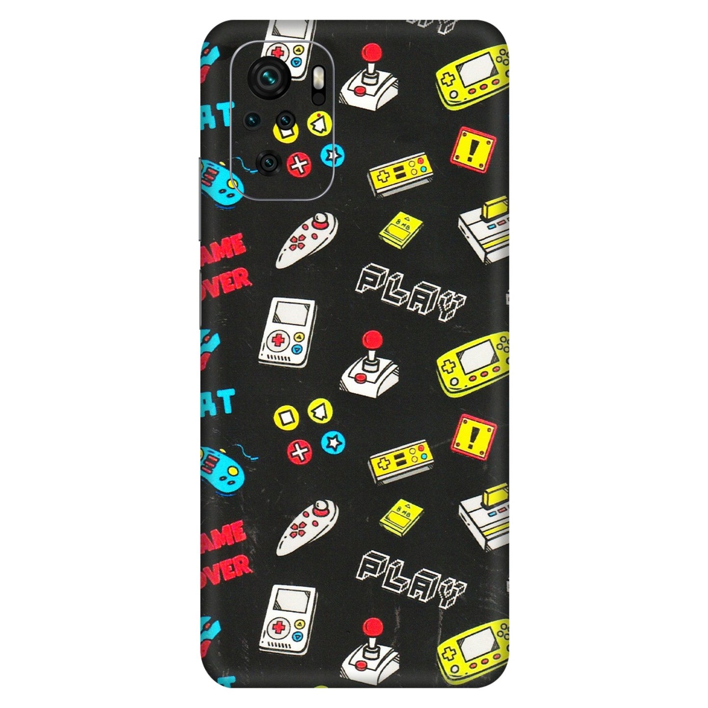 Xiaomi Redmi Phone Skins (All Models) - Gaming Doodles - 3D Embossed Finish (L-224) Redmi Note 10S