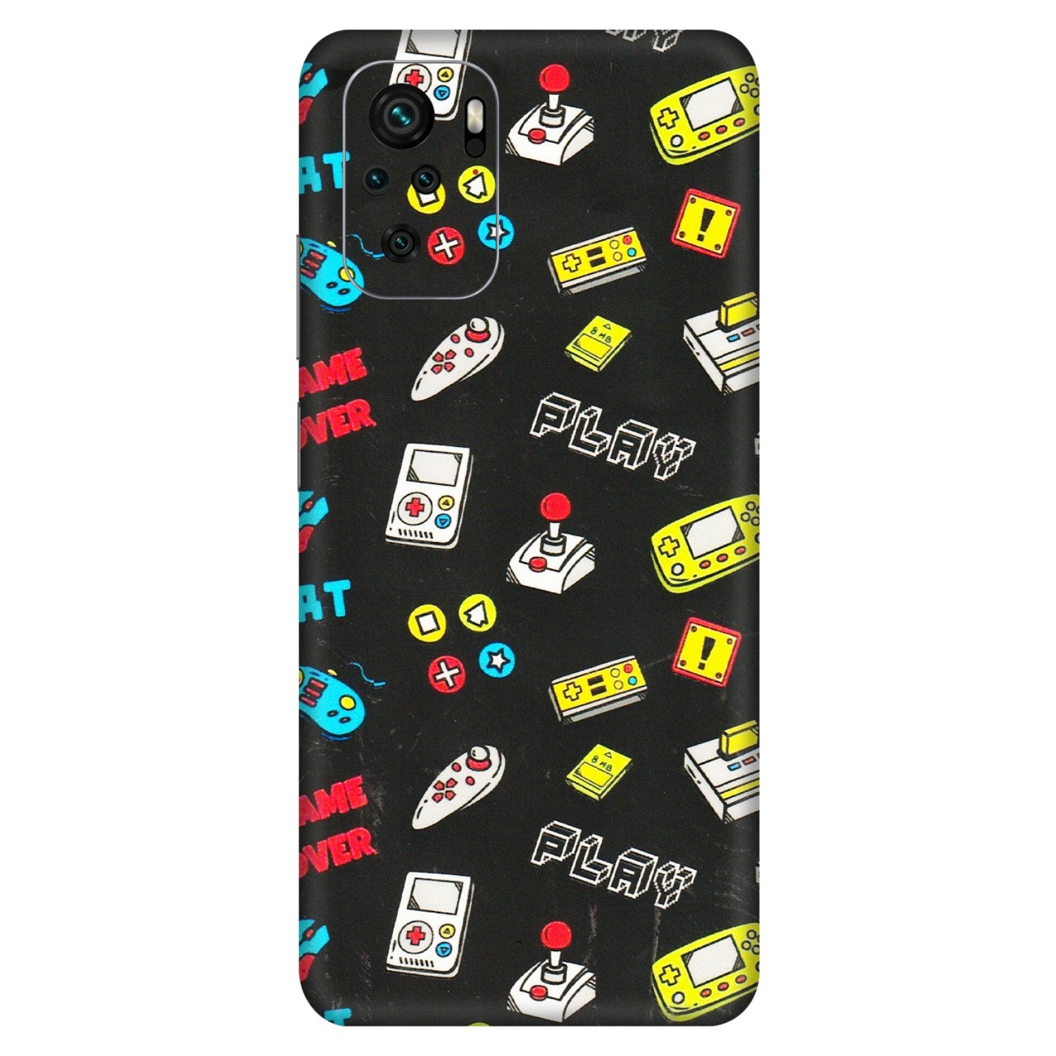Xiaomi Redmi Phone Skins (All Models) - Gaming Doodles - 3D Embossed Finish (L-224) Redmi Note 10S