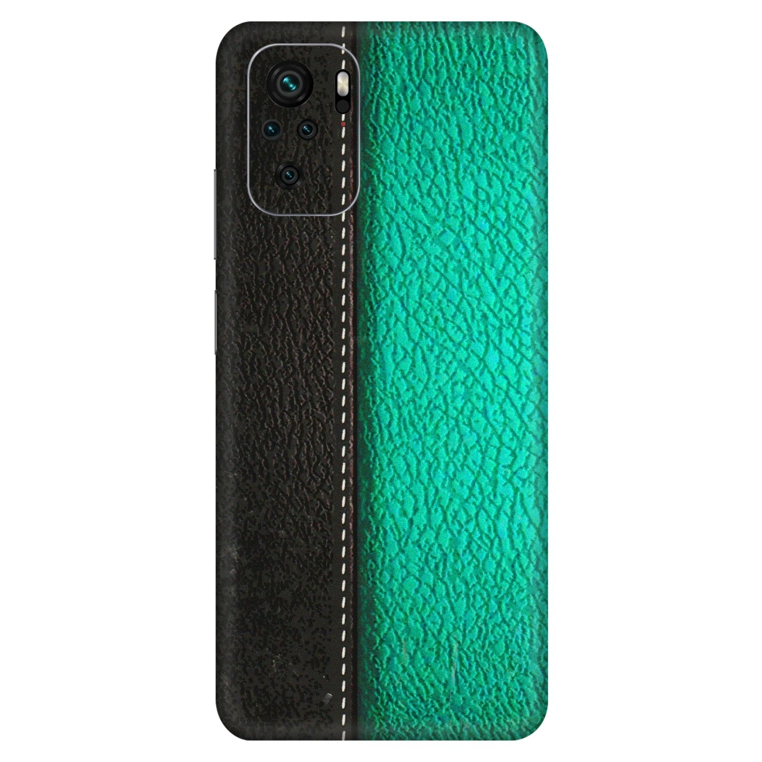Xiaomi Redmi Phone Skins (All Models) - Black Green Dual  Leather Stich - 3D Embossed Finish (L-233) Redmi Note 10S