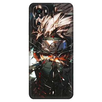 Xiaomi Redmi Phone Skins (All Models) - Kakashi Shattered Glass Effect - 3D Embossed Finish (L-237) Redmi Note 10S